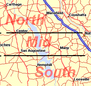 Click on an area of Toledo Bend for a detail map of the area